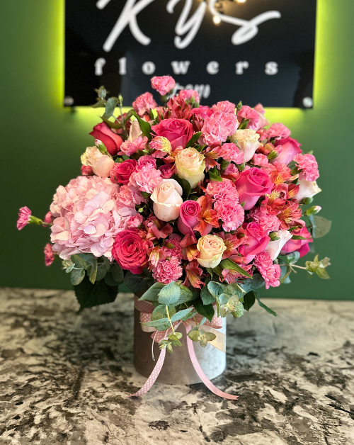 arreglo floral mixto en box