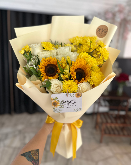 bouquet de flores amarillas